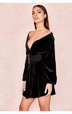 Debe ver este modelo de moda, pequeño vestido negro: Vestido de vendajes,  Accesorio de moda,  Trajes De Terciopelo  