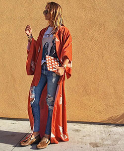 Clarissa Archer jeans instagram dress, fashion outfits y street fashion: Ideas de atuendos de kimono,  Atuendo De Vaqueros  