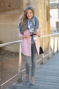 Conjuntos de invierno gris y rosa.: Estilo callejero,  Moda con clase  