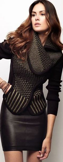 Patrón de costura de chaqueta fácil, accesorio de moda.: Traje negro,  Accesorio de moda,  Traje De Mini Falda  