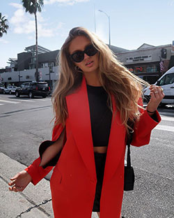 Romee Strijd blazer color outfit, debes probar, fotografía de modelo, pelos rubios: chicas de instagram  