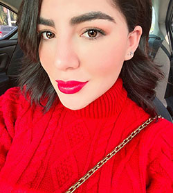 Mary Baltazar Rostro Lindo, Labios Hermosos, Peinado Para Mujer: chicas de instagram,  Traje rosa y rojo  