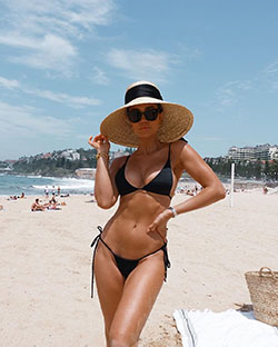 Pia Muehlenbeck lencería, combinación de colores bikini traje de baño: bikini,  Bronceado,  Lencería,  chicas de instagram,  Prenda interior  