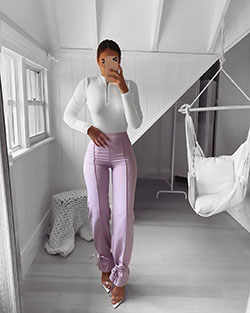 Foto de ropa deportiva blanca y rosa, pantalones, piernas.: chicas de instagram,  Traje Blanco Y Rosa  