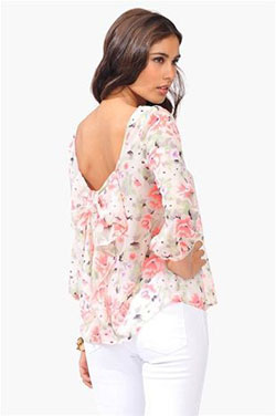 Conjunto blanco y rosa Stylevore con blusa, camisa, abrigo: trajes de verano,  Traje Blanco Y Rosa  