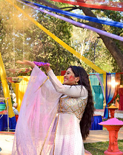 Vestido morado y rosa, ropa formal, sari.: Traje Morado Y Rosa,  Shivangi Joshi Instagram  