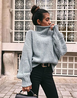 Outfit instagram con suéter, chaqueta, jeans: trajes de invierno,  Atuendo De Vaqueros,  Estilo callejero  