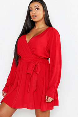 Conjunto rojo con vestido de día, falda, abrigo.: modelo,  Traje de camiseta,  vestido de día,  traje rojo,  Vestido rojo  