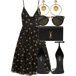 vestido casual de yves saint laurent: trajes de fiesta,  Atuendos Para Citas,  Accesorio de moda,  pequeño vestido negro,  Yves Saint Laurent  