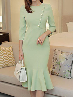 Vestido verde y blanco, diseños de ropa, ropa.: Traje Verde Y Blanco,  Traje de vestir de mujer  