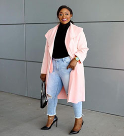 Conjunto de color blanco y rosa, debes probar con blazer, jeans, abrigo: Estilo callejero,  Traje Blanco Y Rosa,  Ideas de atuendos de invierno  