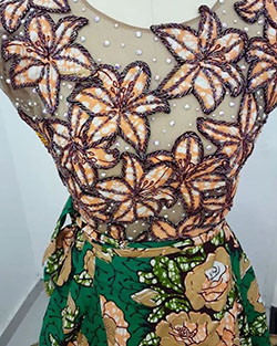 Estilos ankara de piedra y cuentas.: vestidos de coctel,  vestido de día,  Vestidos Roora,  Impresiones de cera africanas  