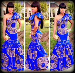 Outfit ideas vestido de novia ankara 2015 estampados de cera africana, vestido de novia: Vestido de novia,  Vestido de noche,  vestido largo,  Azul cobalto,  Azul eléctrico,  Vestidos Roora,  Outfit Azul Eléctrico Y Azul Cobalto,  Impresiones de cera africanas  