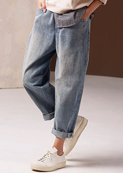 Jeans de primavera para mujer n9900 jeans de pierna ancha, pantalones ajustados: Atuendos Informales,  Trajes de viaje,  Pantalones de novio  