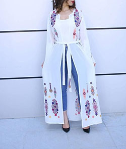 Ideas de outfit color blanco 2020 con bordado, pantalón: Fotografía de moda,  traje blanco,  Estilo callejero,  Combinación de jeans y kurti  