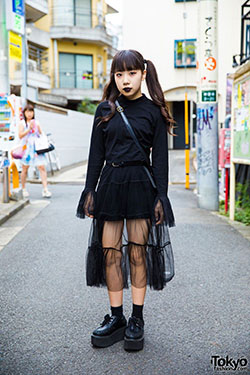 estudiante de secundaria japonesa de 17 años: Estilo callejero,  Moda callejera japonesa,  Atuendos De Enredaderas  