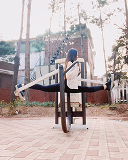 Fotografía de modelo de Sang A Yonini, fotos de piernas calientes, fotografía: cantó un yonini  