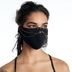 Equipo de protección personal con mascarilla ninja negra, accesorio de moda: Baile de máscaras,  Accesorio de moda,  Máscara quirúrgica,  vestidos corona virus  