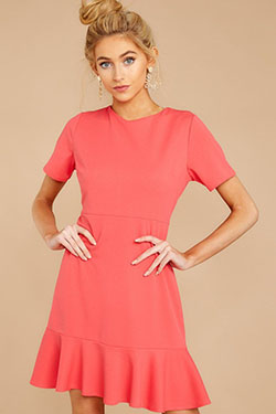 Lookbook rosa de moda con vestido de cóctel: vestidos de coctel,  modelo,  vestido de día,  Traje rosa,  Atuendos Naranjas  