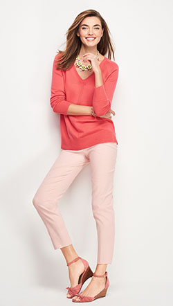 Ideas de vestidos rosas con: modelo,  objetivos de moda,  Traje rosa,  Atuendos Naranjas,  Talbot Chatham  