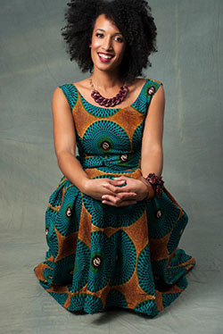 Nigeria ghanés kitenge moda estampados de cera africana, diseño de moda: Fotografía de moda,  modelo,  vestido de día,  Ropa formal,  Vestidos Roora,  Traje turquesa y verde azulado,  Impresiones de cera africanas  