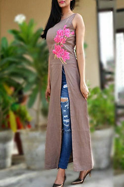 Combinación de color rosa con vestido de fiesta, vestido: trajes de fiesta,  modelo,  bola kurti,  Ropa formal,  Traje rosa,  Combinación de jeans y kurti  