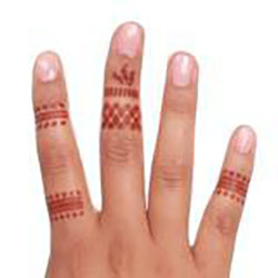 Plantillas de henna de tres anillos para manos o pies | ¡Compra Mihenna!: 