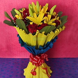 Regalo floral colorido: 