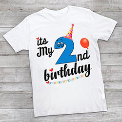 Camiseta de 2º cumpleaños, camiseta de cumpleaños de dos años para bebé niño niña: Trajes de cumpleaños,  Camiseta estampada  