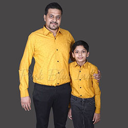 Camisas de algodón a juego de papá e hijo en línea: camisas  