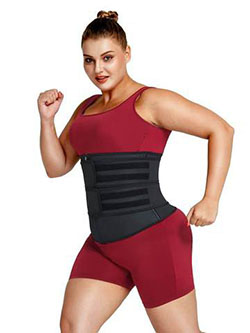 Entrenador de cintura de látex de talla grande para mujer: 