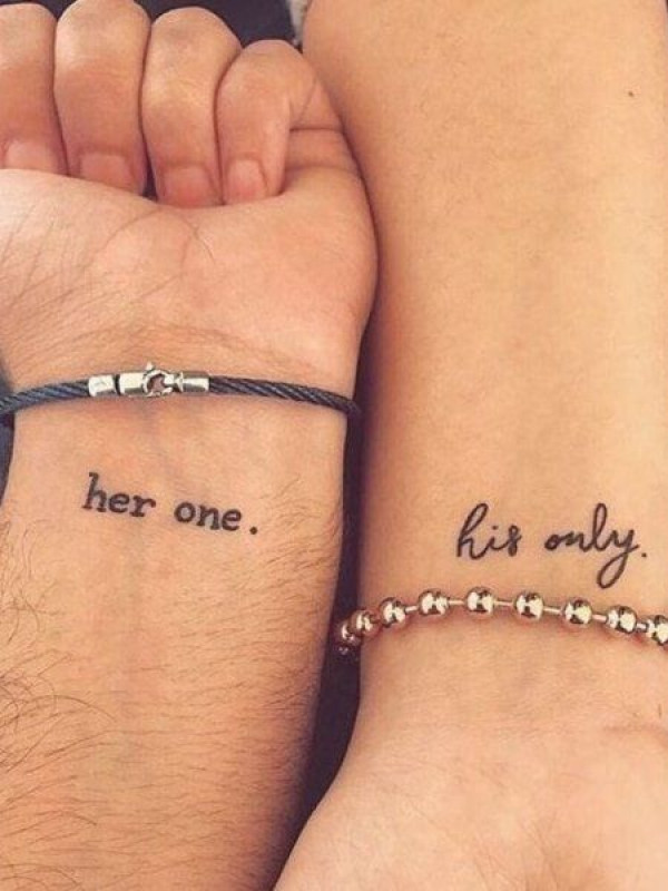 His One Her Only Tattoo Inspo para pareja: 