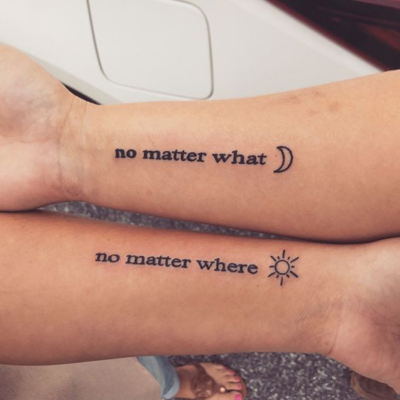 No importa qué, no importa dónde Tatuaje para parejas: 