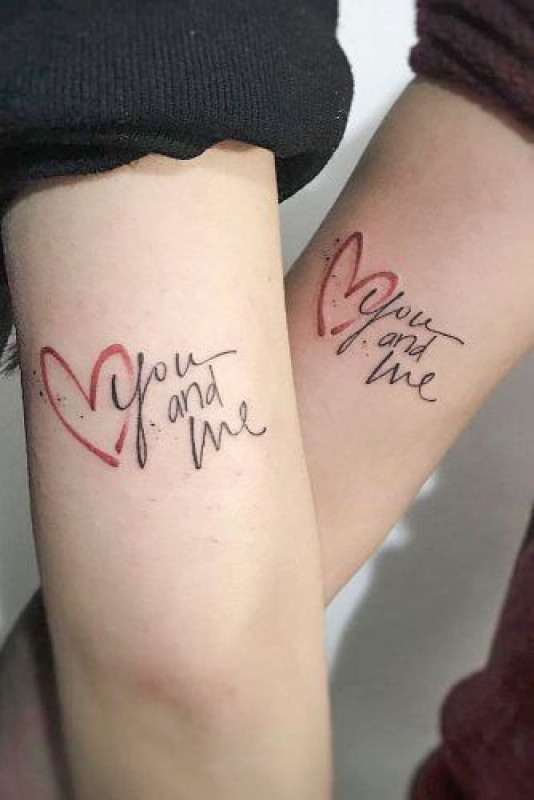 Tú y yo ideas de diseño de tatuajes para parejas: 