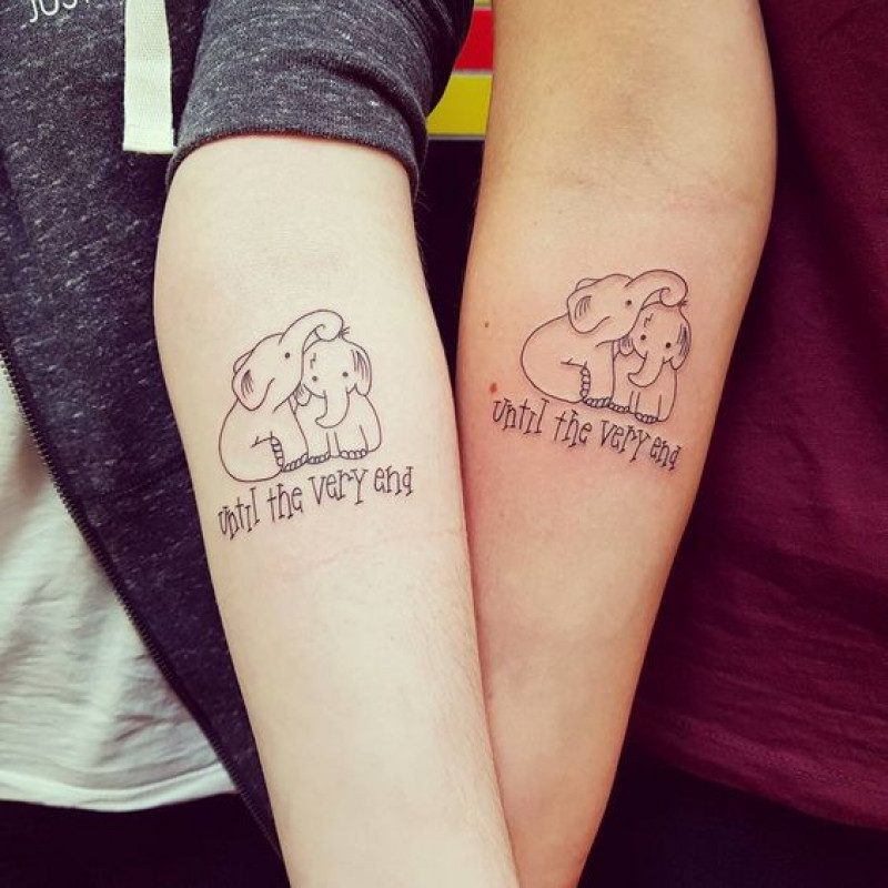 Hasta el final del tatuaje para parejas: 