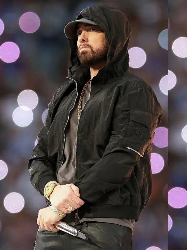 Eminem Super Bowl Pepsi LVI Halftime sudadera con capucha negra: 
