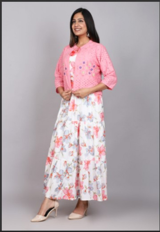 Conjuntos Kurta con estampado de bloques de mano de diseñador en línea para mujeres: 