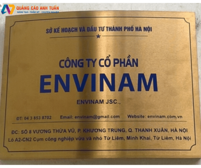 Bảng tên công ty bằng Inox: 