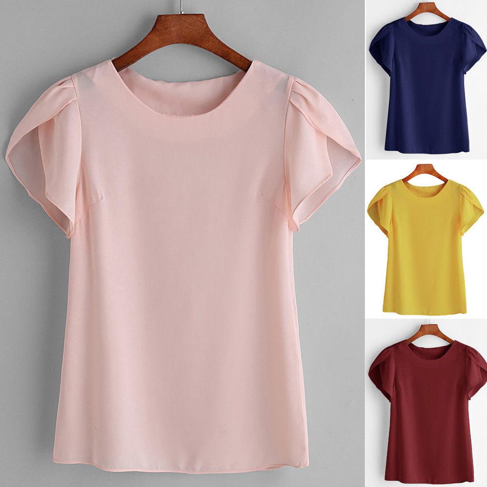 Blusa de manga corta de verano para mujer, camiseta holgada Floral para mujer, camiseta informal: Trajes De Mezclilla  