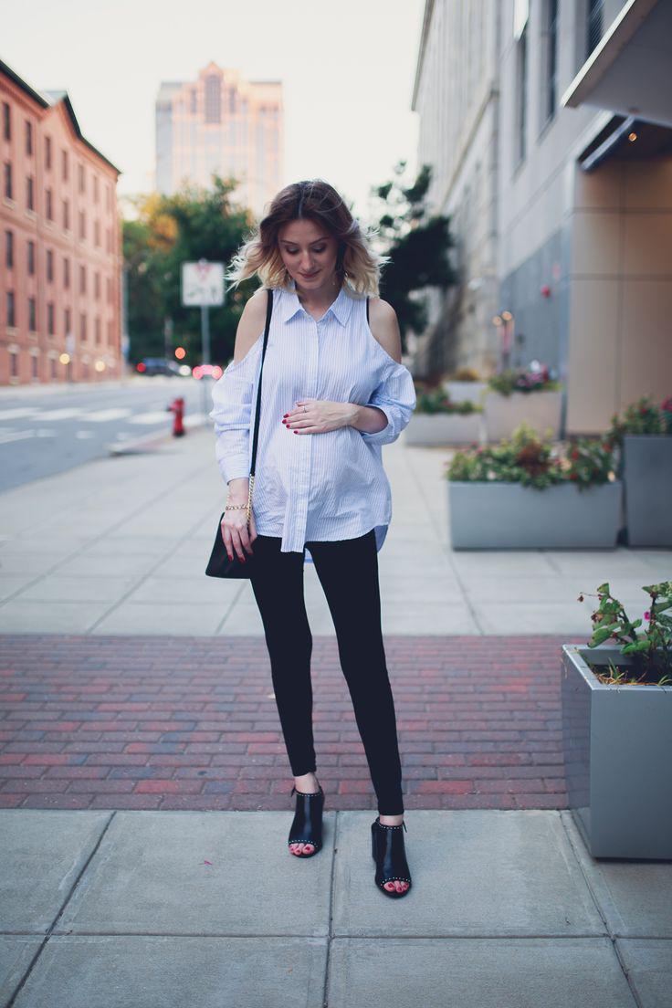 Ideas de atuendos para el embarazo: la bloguera de moda y bloguera de estilo de vida Jessica Linn de Linn Style luciendo un col...: 