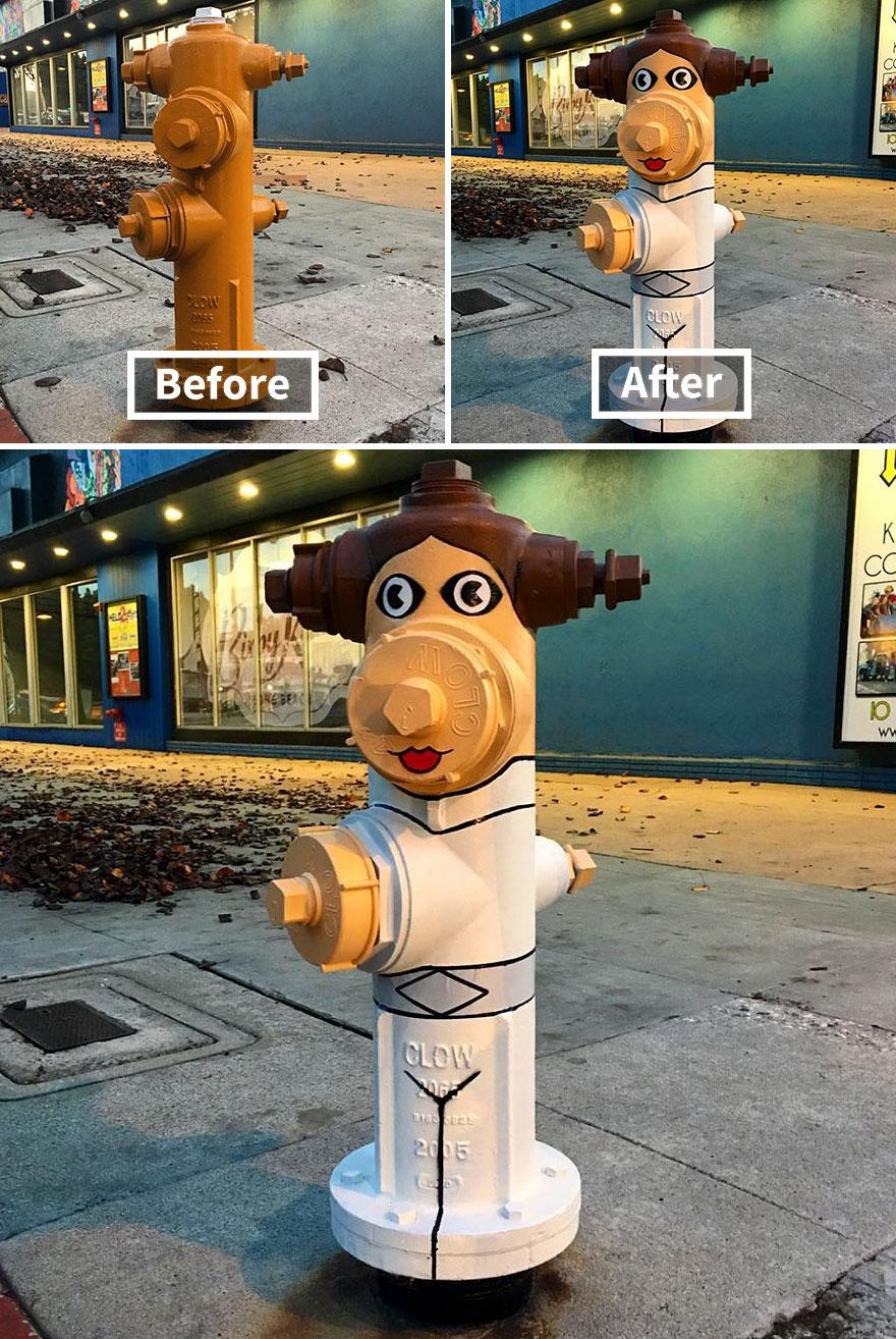 Conoce al artista callejero que transforma objetos tristes en creaciones extravagantes: 