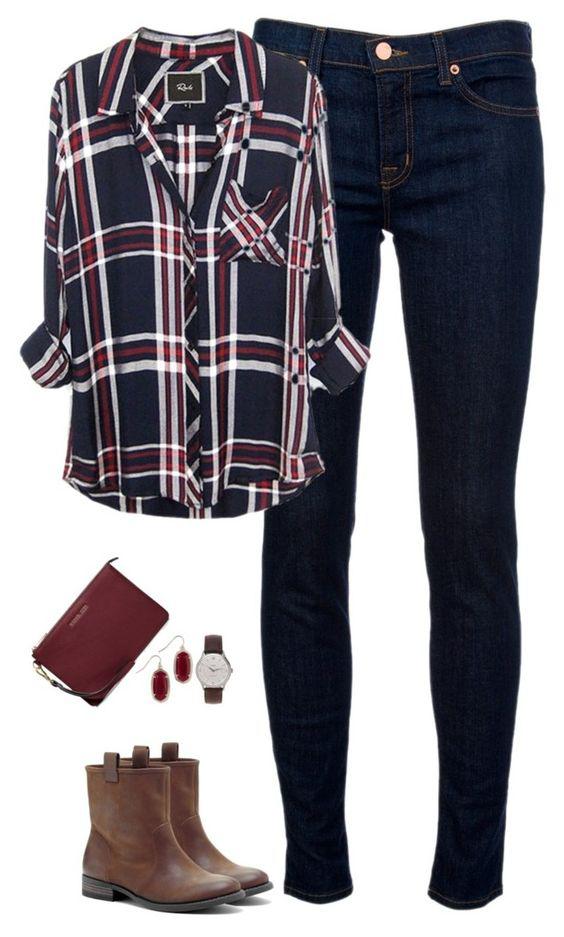 Las camisas de franela son un clásico para los conjuntos escolares. Combina una franela tradicional como la de arriba con jeans y botas cortas.: 