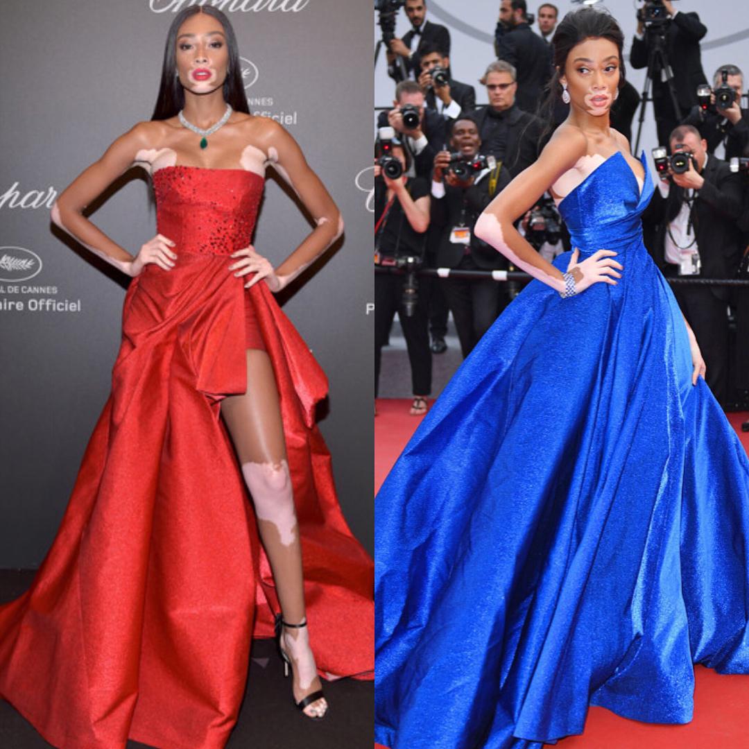 ¿Otra vez rojo o azul? ¡Atuendo inspirado en las celebridades de la alfombra roja!: Desfile de moda,  vestidos de alfombra roja,  moda de celebridades  