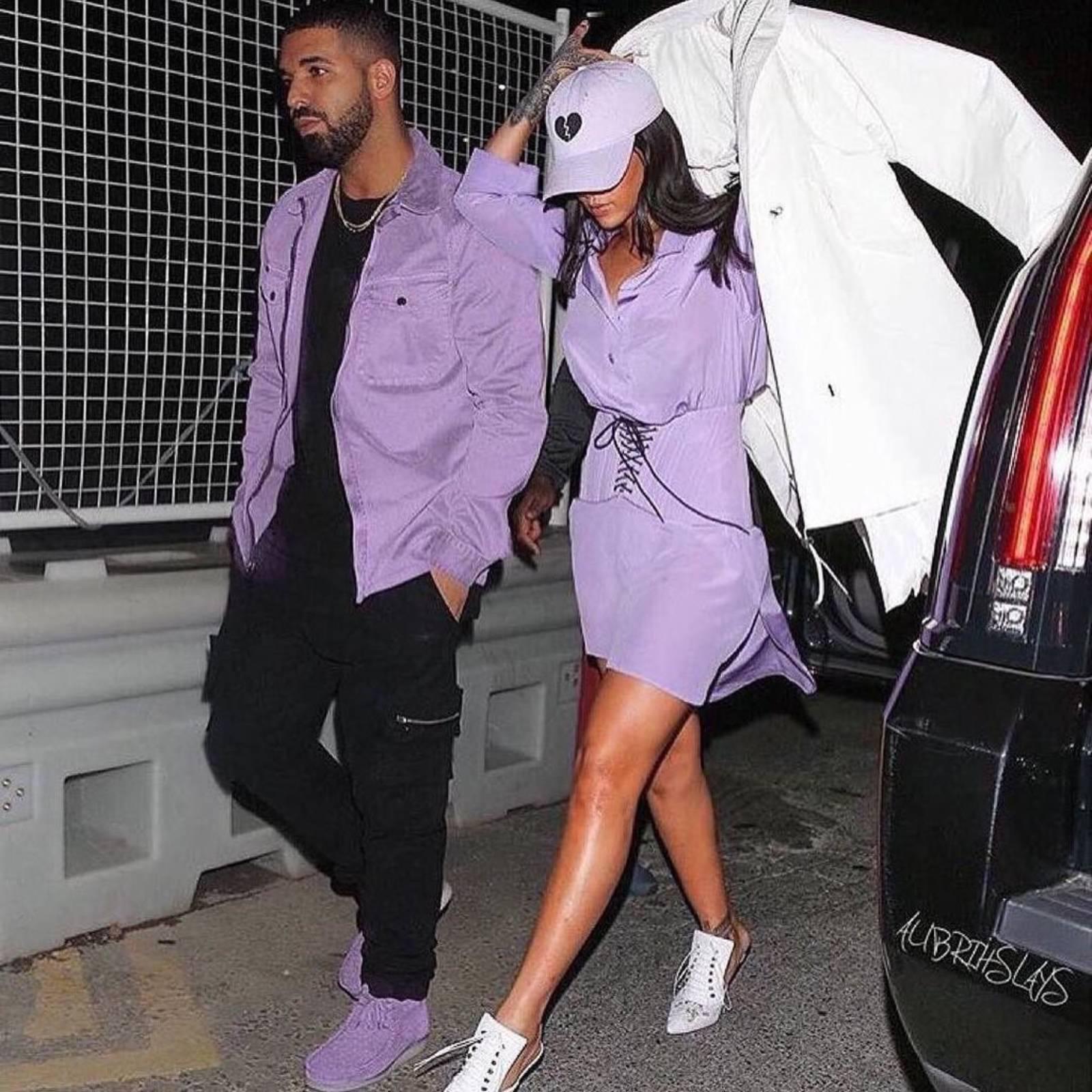 Trajes a juego inspirados en celebridades para parejas: Drake y Rihanna: 