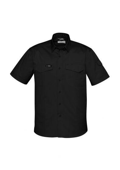 SYZMIK Camisa de manga corta para hombre con refrigeración resistente ZW405: camisa de enfriamiento resistente,  La camisa negra  
