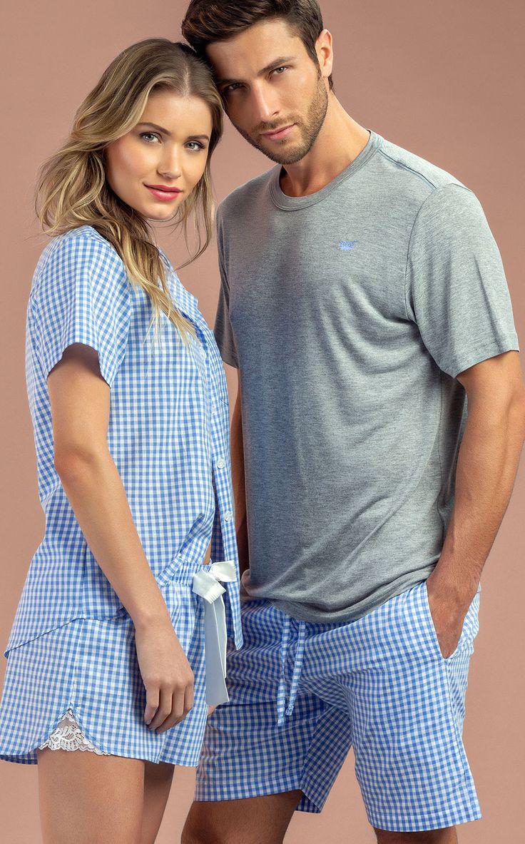 Camisetas de pareja a juego, camisetas de novio y novia: Trajes de pareja a juego,  Camisa azul  