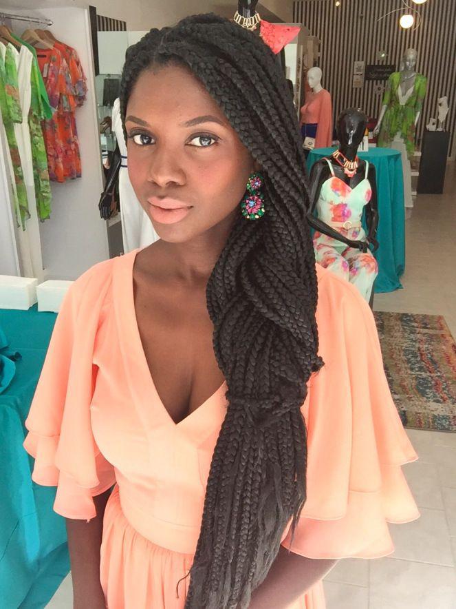 Black Girl Cabello largo, Trenzas de caja: Cabello con textura afro,  Ideas para teñir el cabello,  peinados africanos,  peinados negros,  Cuidado del cabello  