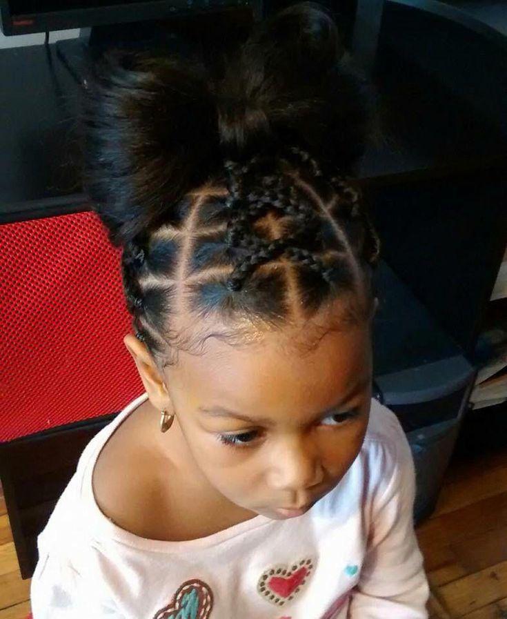 Little Black Girl cabello con textura afro: Peinado Para Niñas  