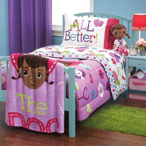 Dormitorio de Doc Mcstuffins, ropa de cama para niños pequeños, calcomanía de pared: Ropa de cama para niños,  Juego de cama,  Sabanas  