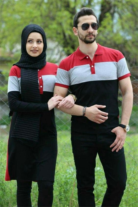 Traje a juego para parejas musulmanas: Trajes de pareja a juego,  pareja a juego,  trajes de pareja,  Trajes a juego  